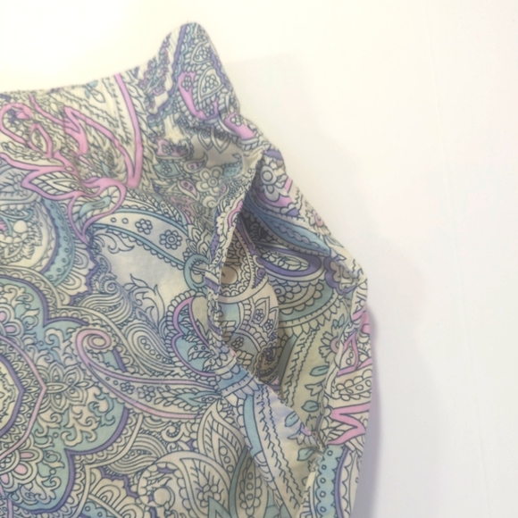 Soma Cotton Poplin Pajama Shorts In Global Paisley - Picture 9 of 12